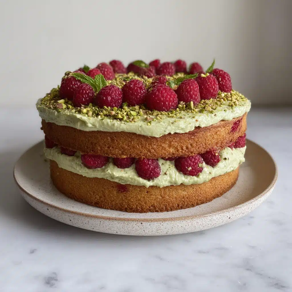 Pistachio Raspberry Cake Recipe - Recipe Image