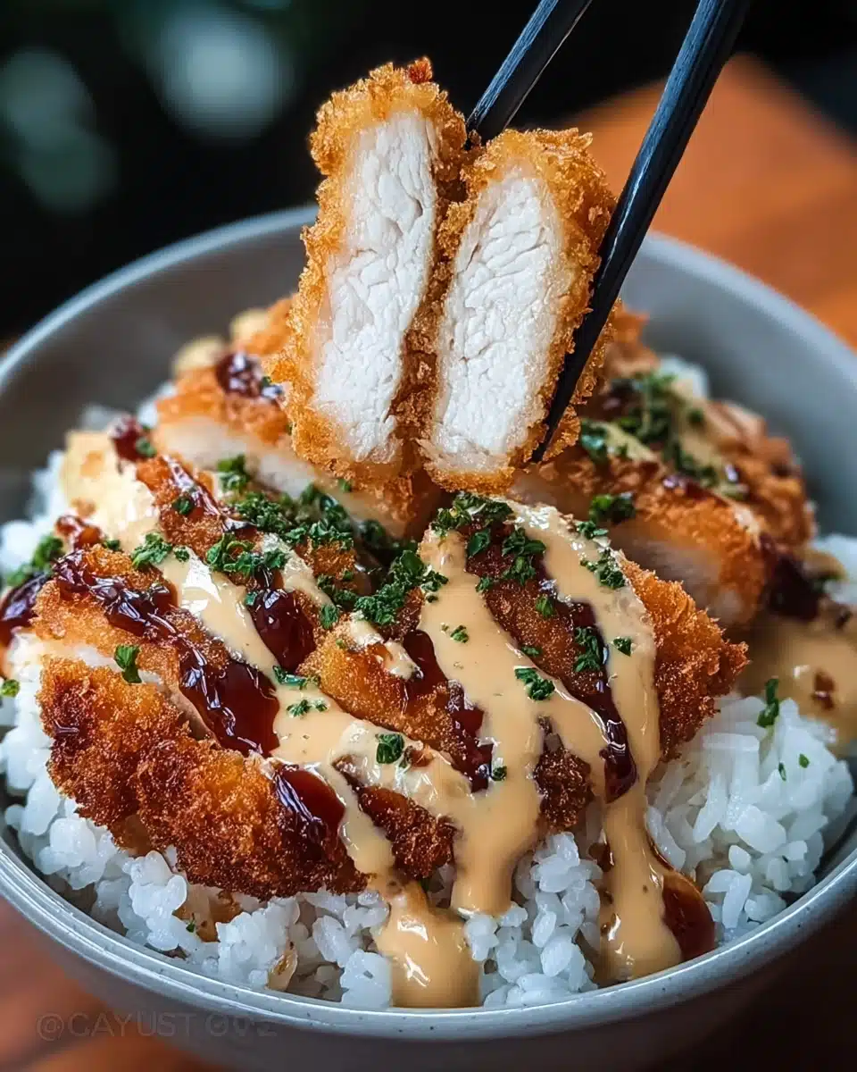 Japanese Katsu Bowls with Tonkatsu Sauce Recipe