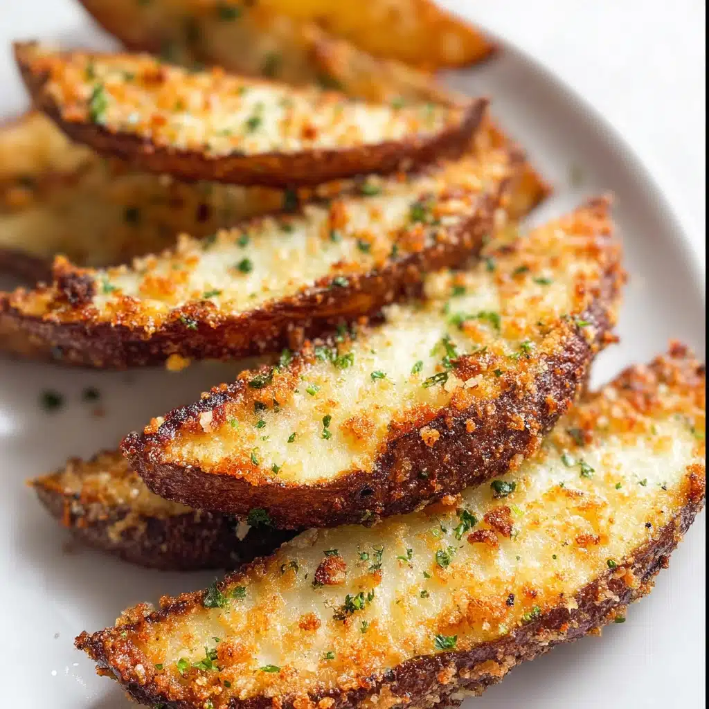 Baked Garlic Parmesan Potato Wedges Recipe - Recipe Image