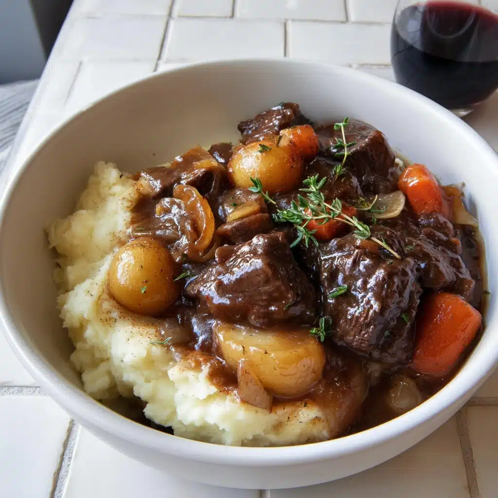 Red Wine Beef Stew with Potatoes and Carrots Recipe - Recipe Image