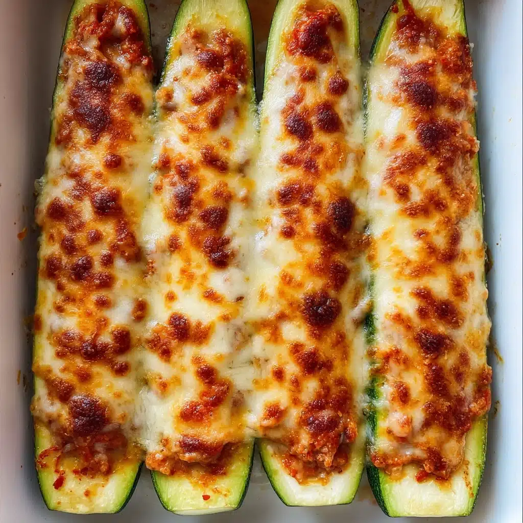 Chicken Parmesan Stuffed Zucchini Boats Recipe - Recipe Image