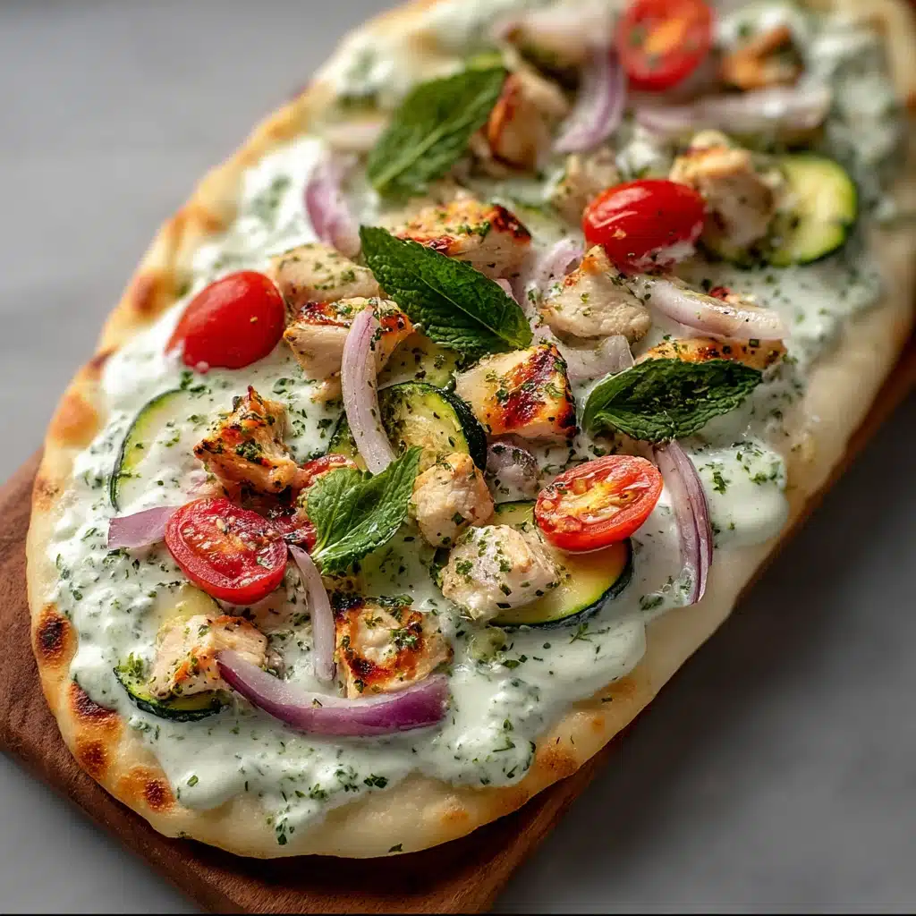 Tzatziki Chicken Naan Pizza Recipe - Recipe Image