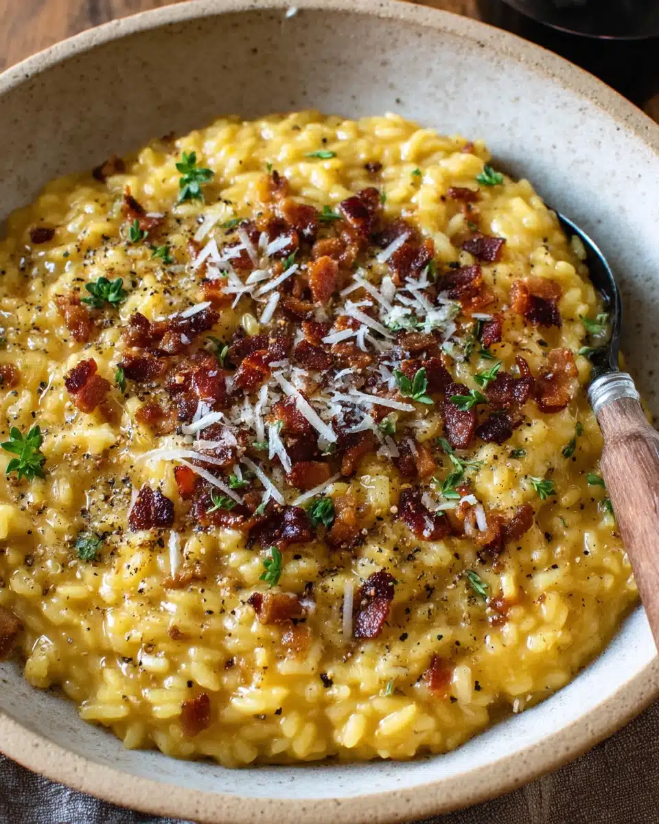 Pumpkin Risotto with Bacon & Parmesan Recipe
