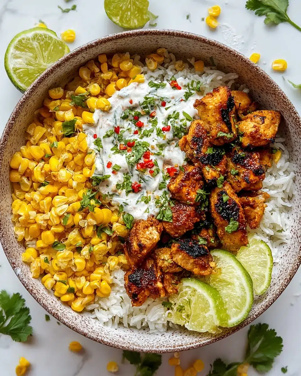 Street Corn Chicken Rice Bowl Recipe