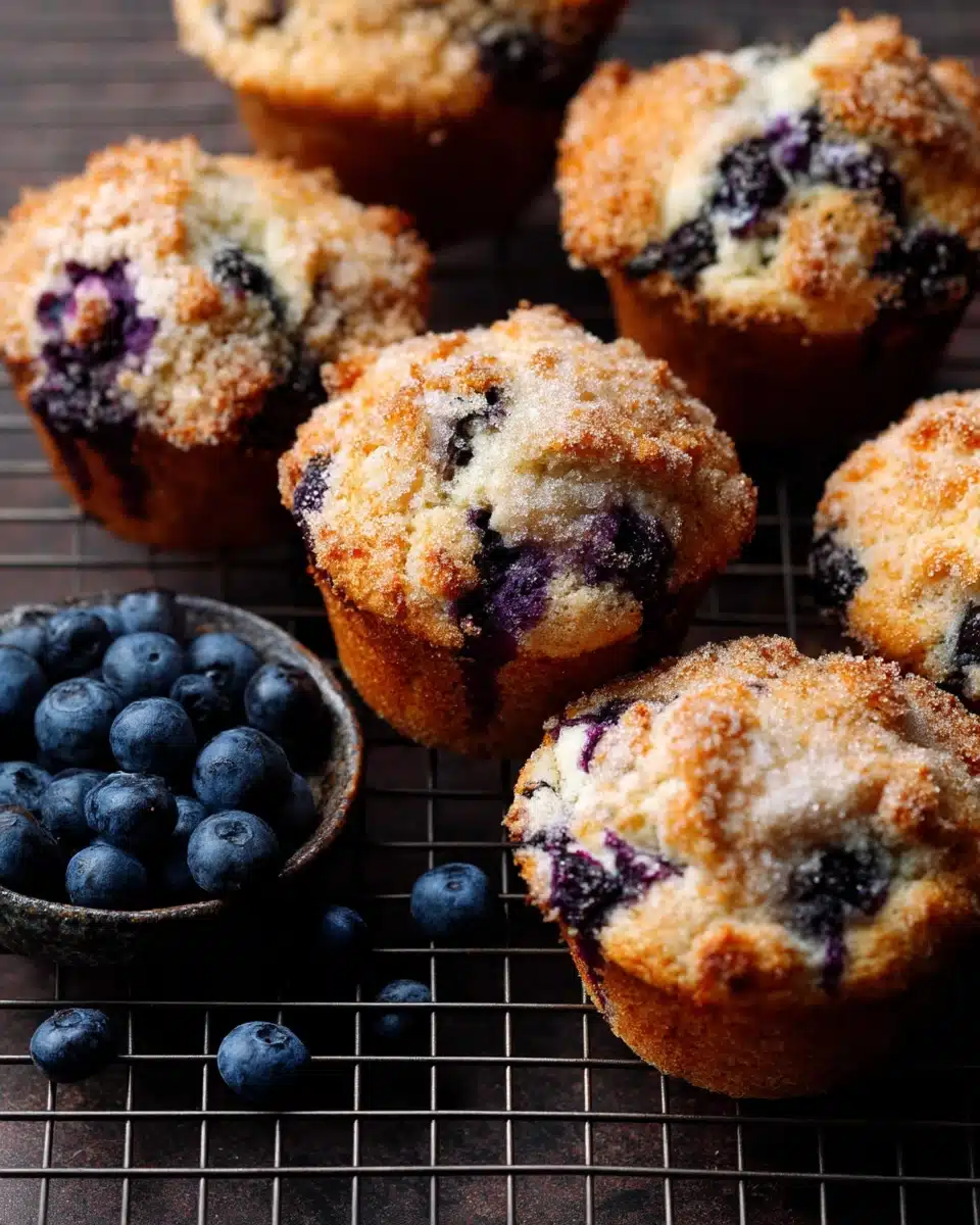 Bakery Style Blueberry Muffins Recipe