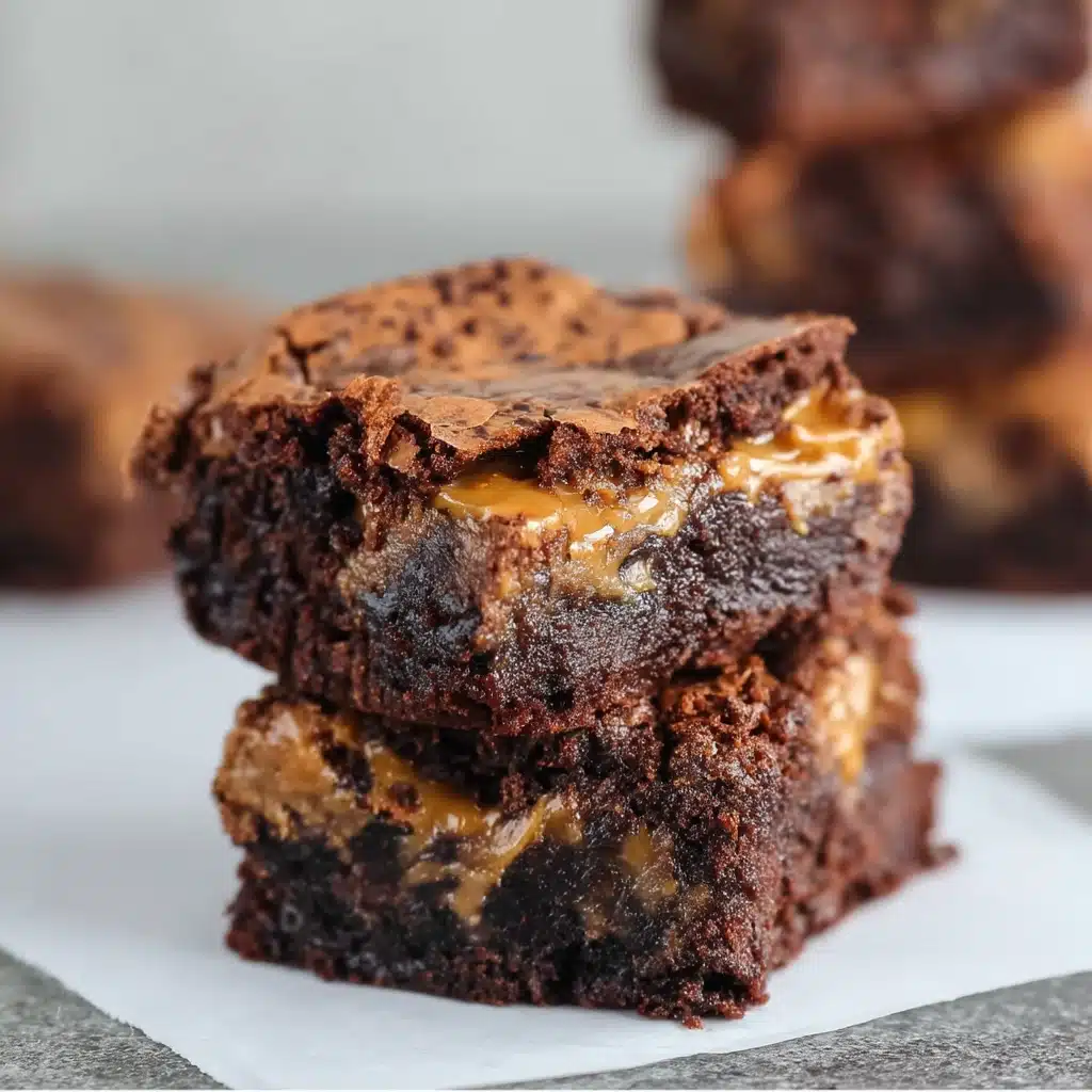 Caramel Peanut Butter Brownies Recipe - Recipe Image