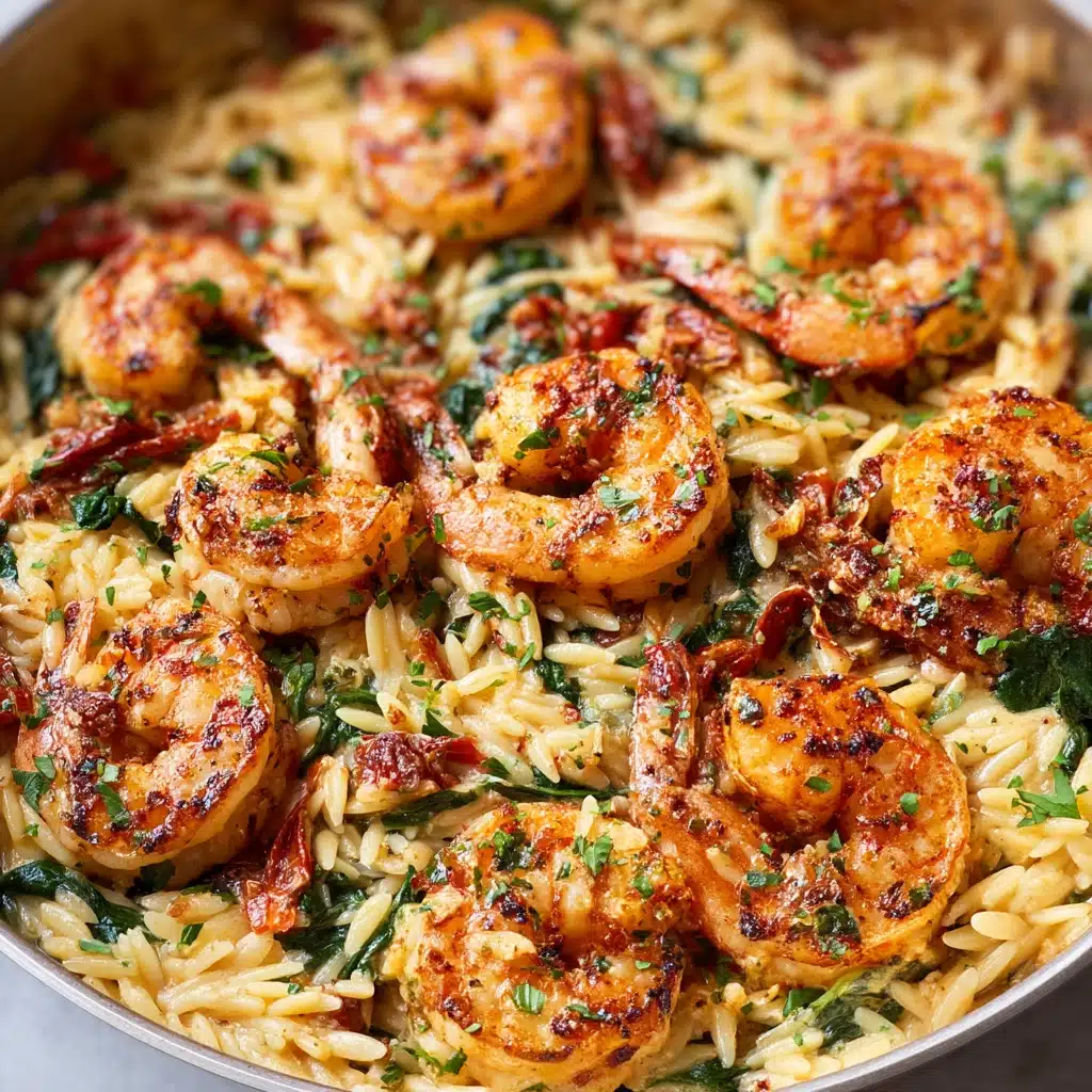 One Pot Marry Me Shrimp and Orzo Pasta Recipe - Recipe Image