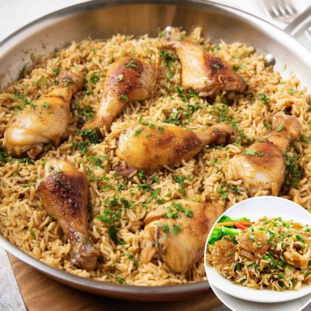Zesty Lemon Chicken with Herbed Barley Pilaf Recipe - Recipe Image