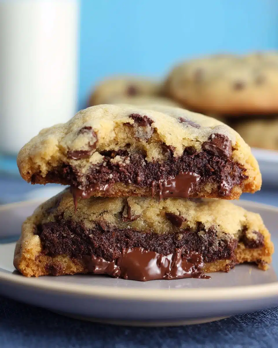 Brownie Stuffed Chocolate Chip Cookies Recipe