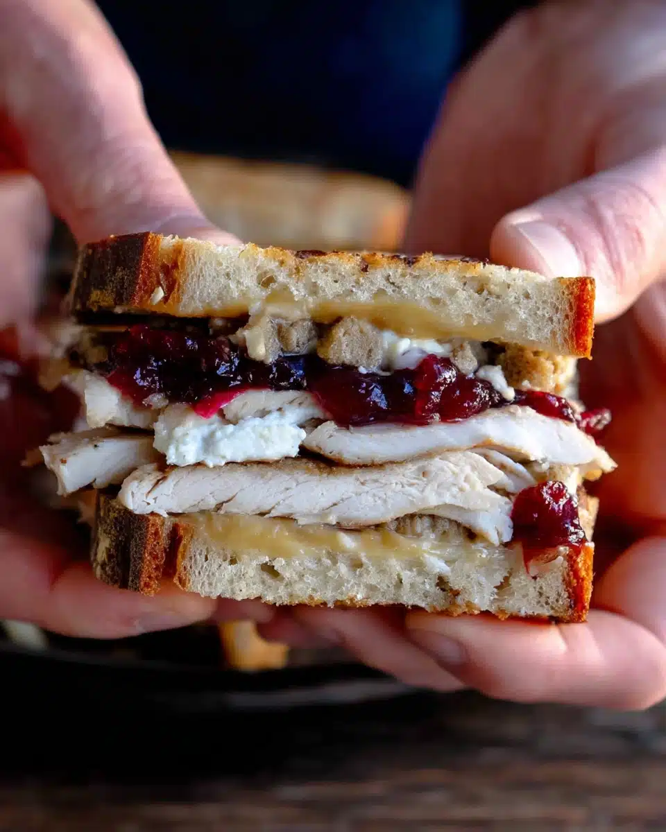 Leftover Turkey Sandwich with all Thanksgiving flavours Recipe