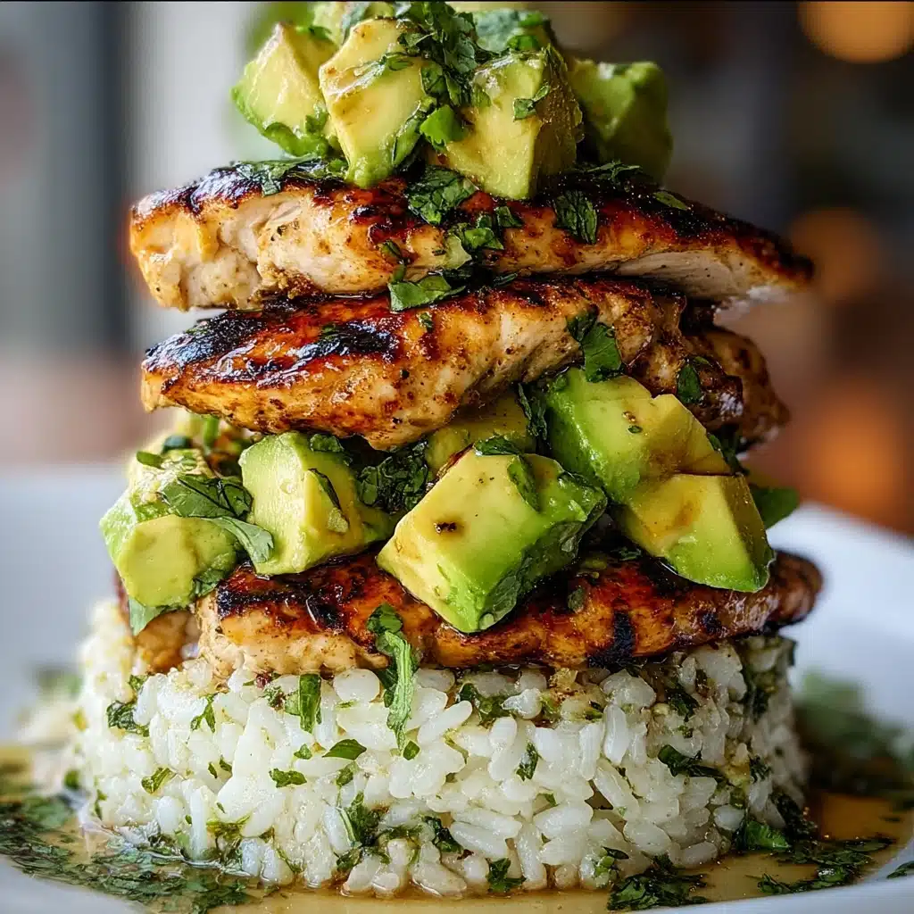 Honey Lime Chicken & Avocado Rice Stack Recipe - Recipe Image
