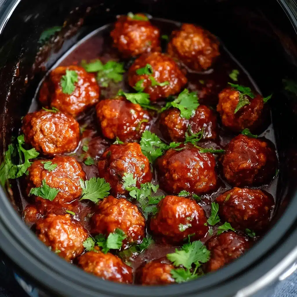 Honey BBQ Crockpot Meatballs Recipe - Recipe Image
