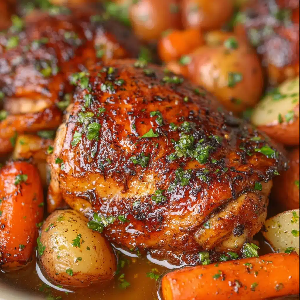 Slow Cooker Honey Garlic Chicken and Veggies Recipe - Recipe Image