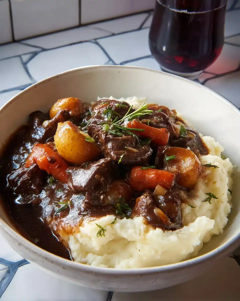 Red Wine Beef Stew with Potatoes and Carrots Recipe