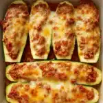 Chicken Parmesan Stuffed Zucchini Boats Recipe