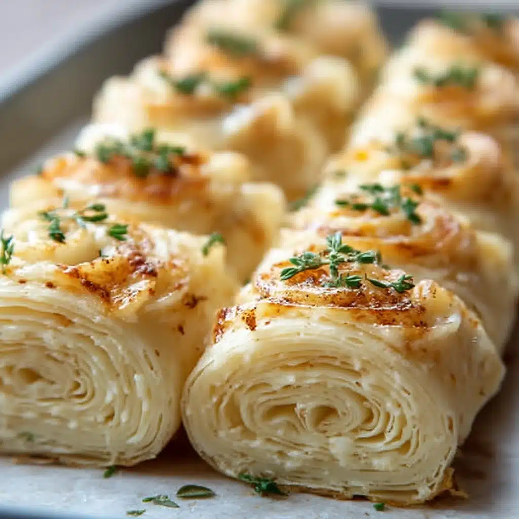 Cheesy Garlic Butter Roll Ups Recipe - Recipe Image