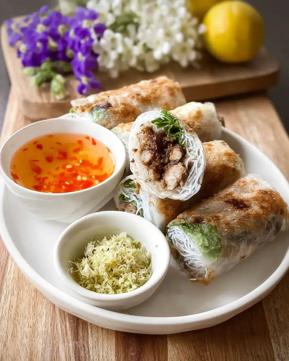 Lemongrass Chicken Crispy Rice Paper Dumplings Recipe