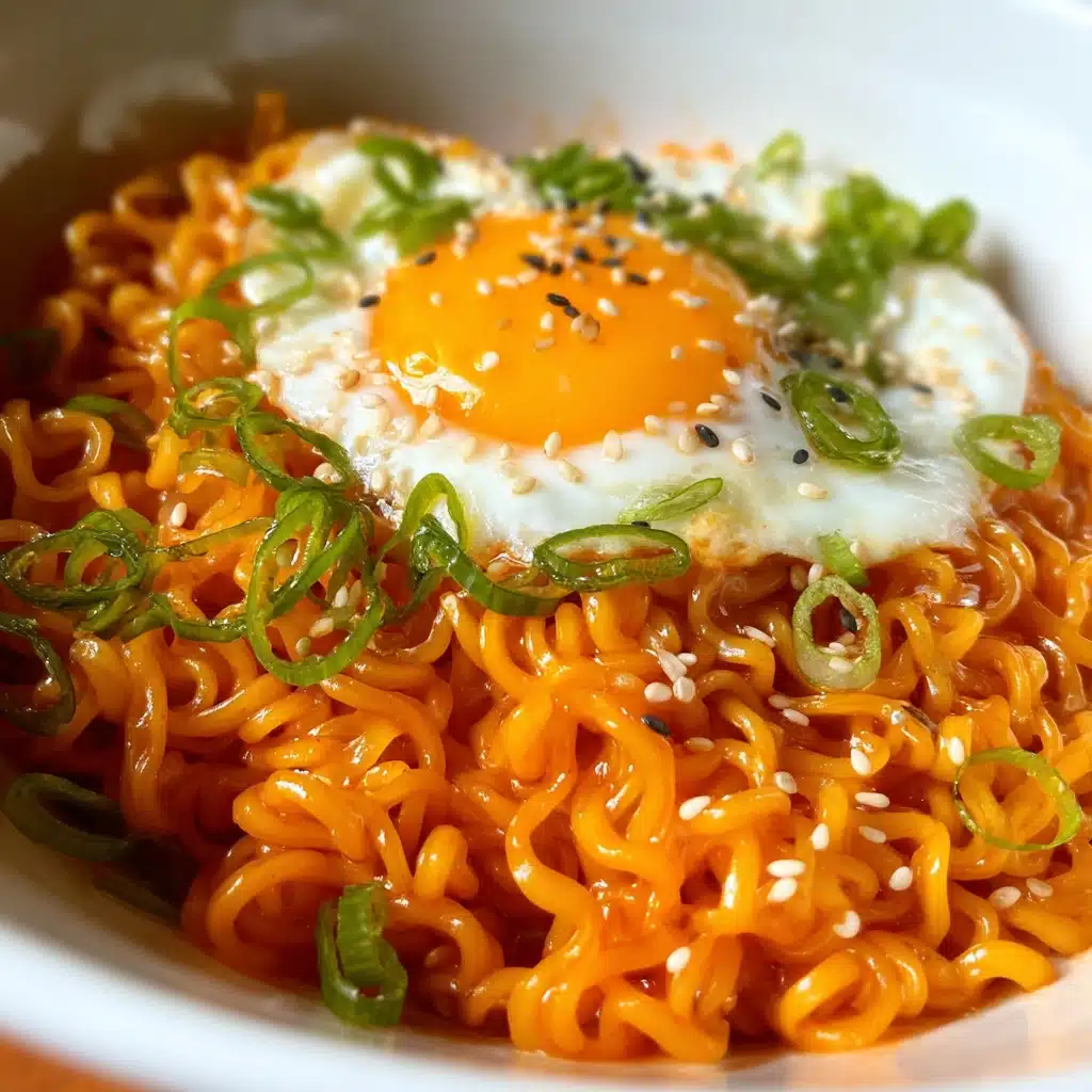 Korean Spicy Ramen Noodles with Cheese Recipe - Recipe Image