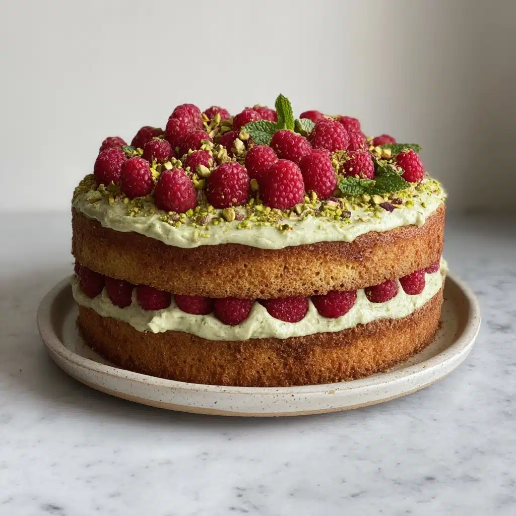 Pistachio Raspberry Cake Recipe - Recipe Image