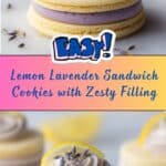 Lemon Lavender Sandwich Cookies Recipe
