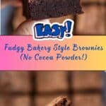Bakery Style Brownies With no Cocoa Powder Recipe