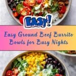 Ground Beef Burrito Bowls Recipe