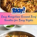 Mongolian Ground Beef Noodles Recipe
