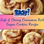 Soft and Chewy Cinnamon Roll Sugar Cookies Recipe