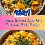 Cheesy Ground Beef Rice Casserole Recipe