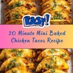 20 Minute Mini Baked Chicken Tacos Recipe