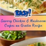 Chicken and Mushroom Crepes au Gratin Recipe