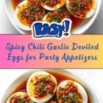 Spicy Chili Garlic Deviled Eggs Recipe