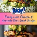 Honey Lime Chicken & Avocado Rice Stack Recipe