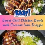 Sweet Chili Chicken Bowl with Coconut Lime Drizzle Recipe