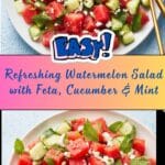 Watermelon Salad with Feta Cucumber and Mint Recipe