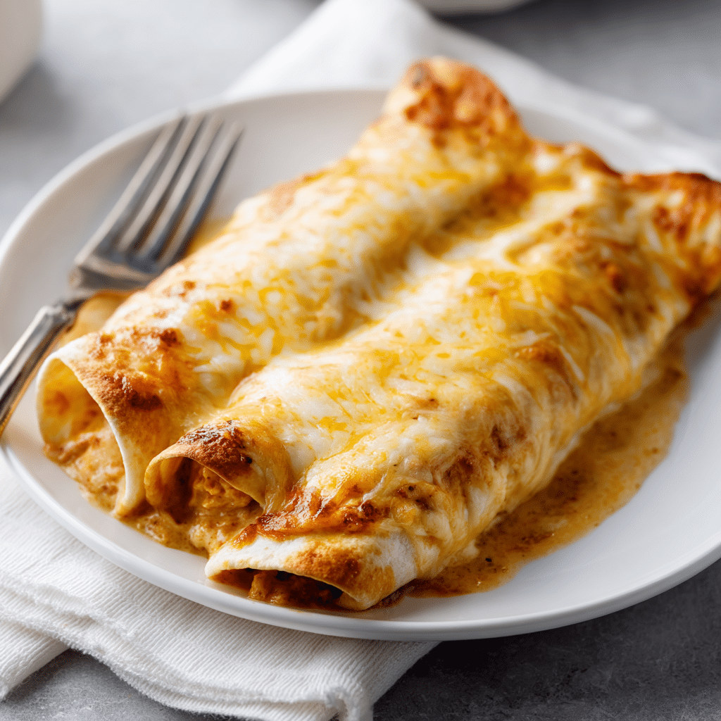Easy Creamy White Chicken Enchiladas Recipe