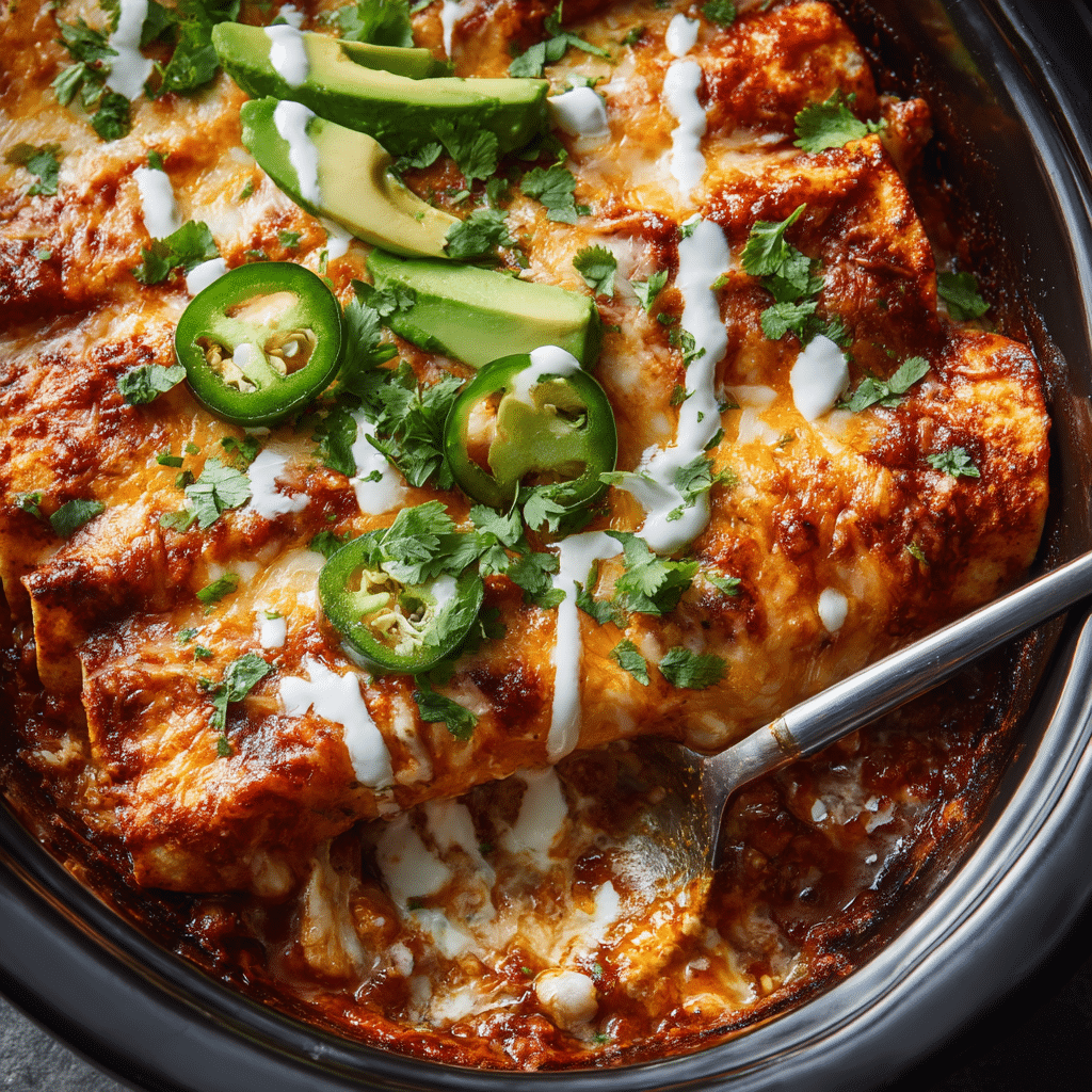 Slow Cooker Chicken Enchiladas Recipe