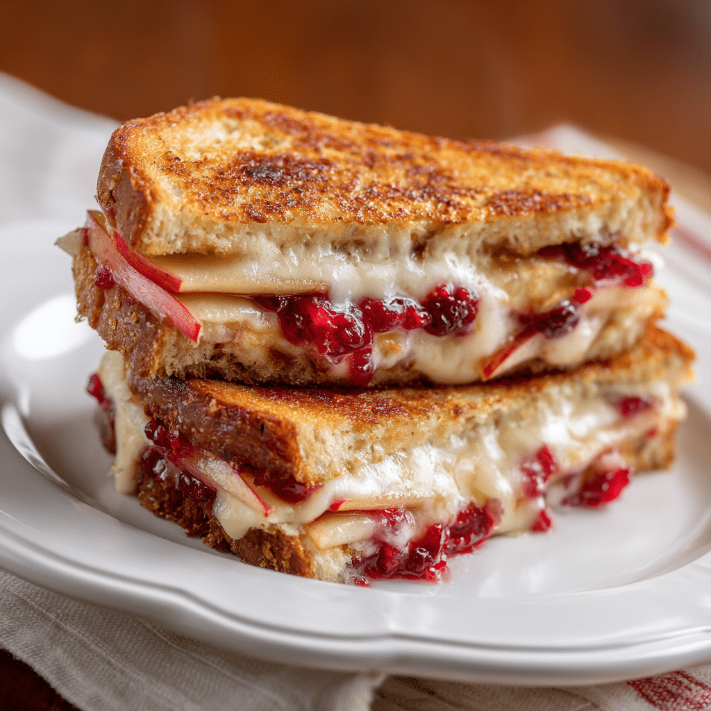 Brie, Apple and Cranberry Grilled Cheese Recipe