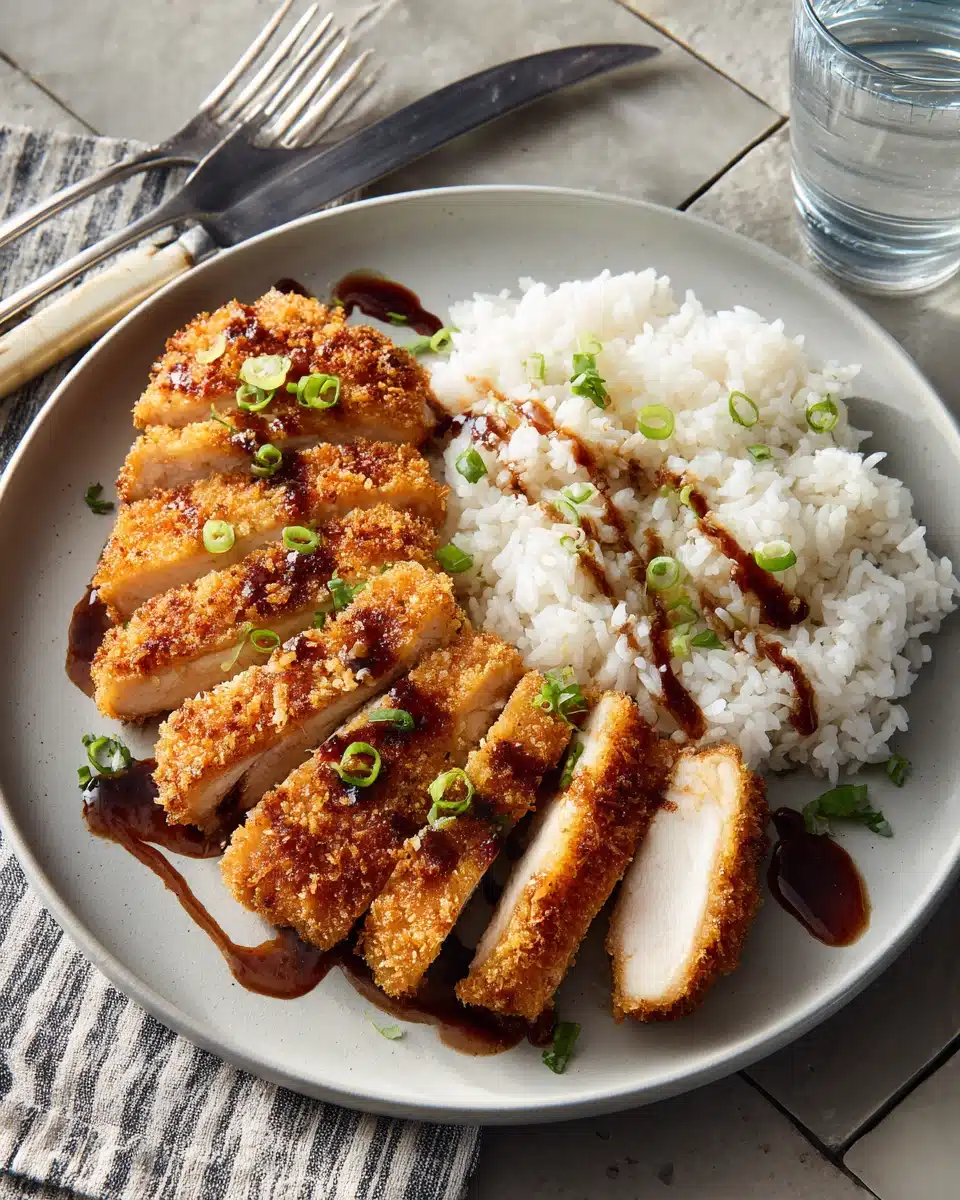 Air Fryer Chicken Katsu with Homemade Katsu Sauce Recipe