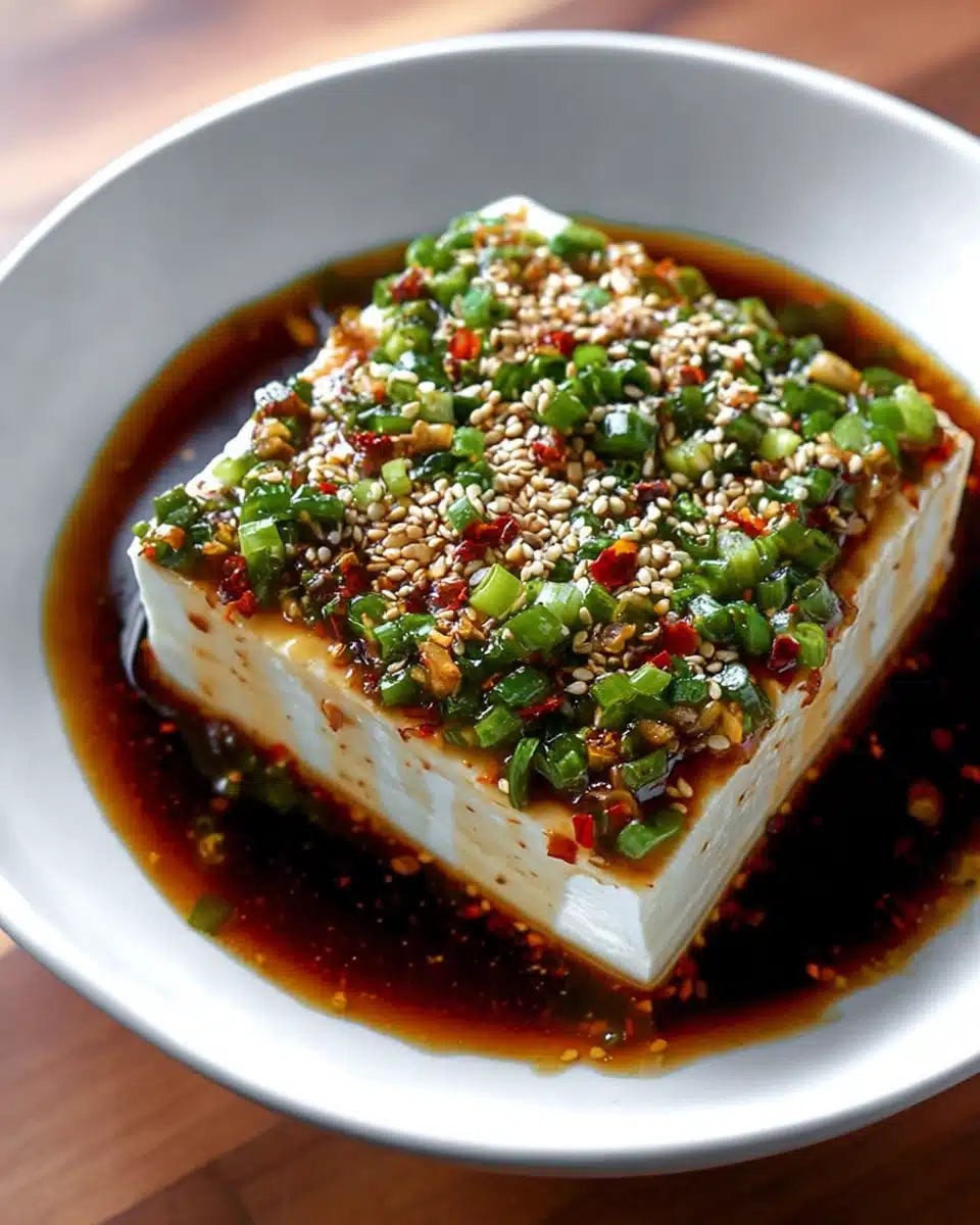 Warm Tofu with Spicy Garlic Sauce Recipe