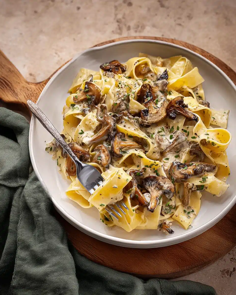 Hen of the Woods Pasta with Creamy Tarragon Sauce Recipe