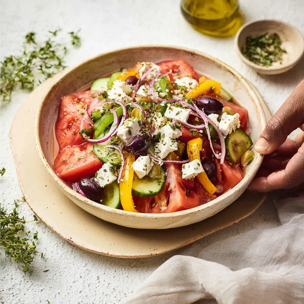 Easy & Authentic Greek Salad Recipe - Recipe Image