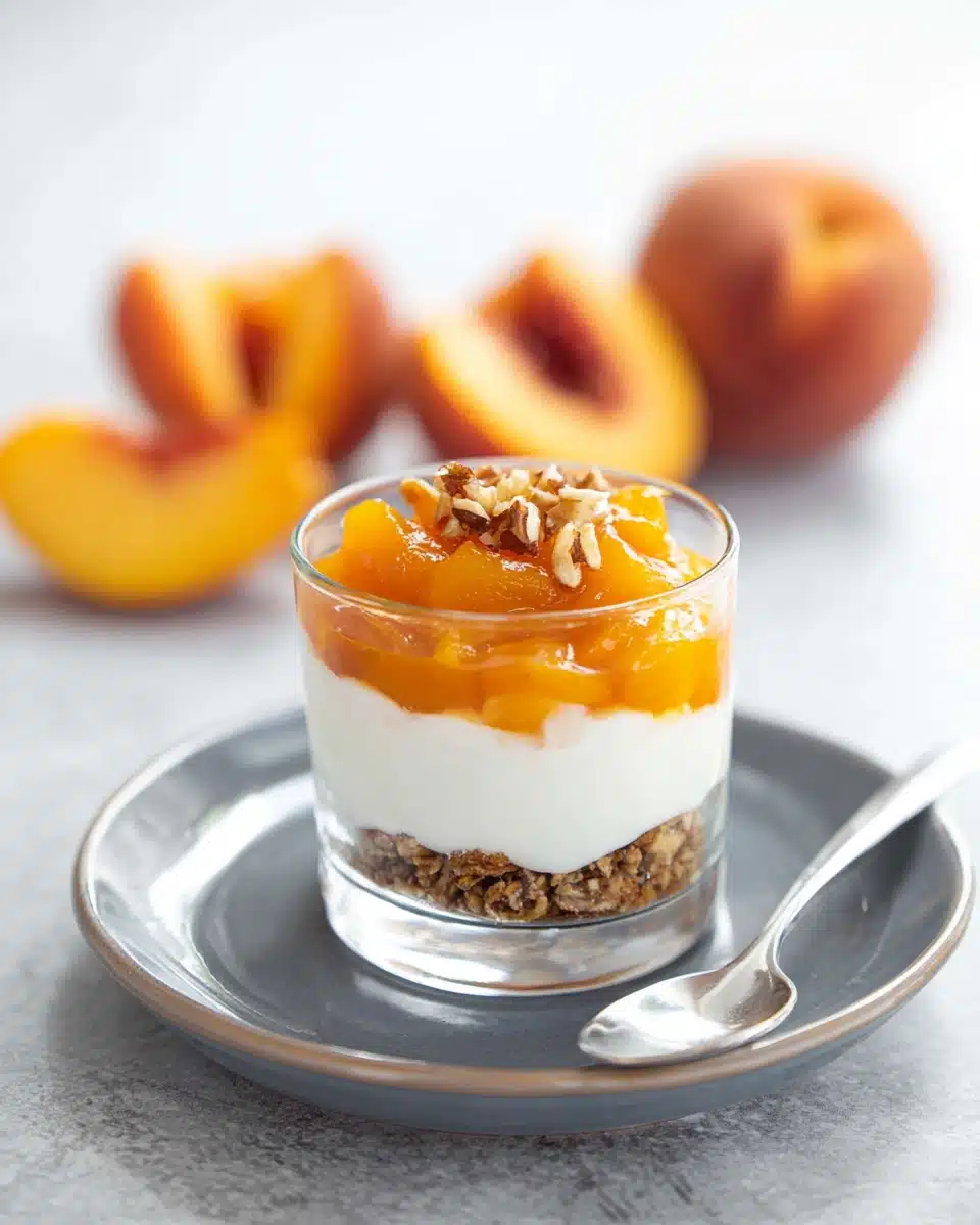 No Bake Keto Peach Cheesecake Recipe