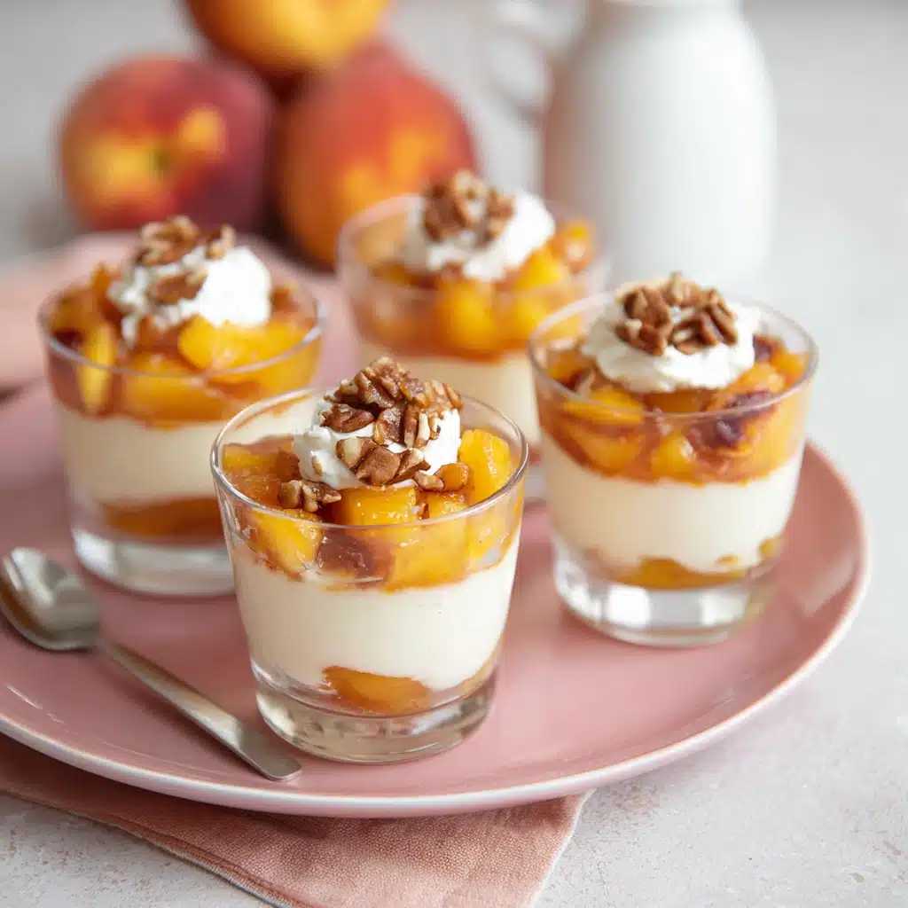 No Bake Keto Peach Cheesecake Recipe - Recipe Image
