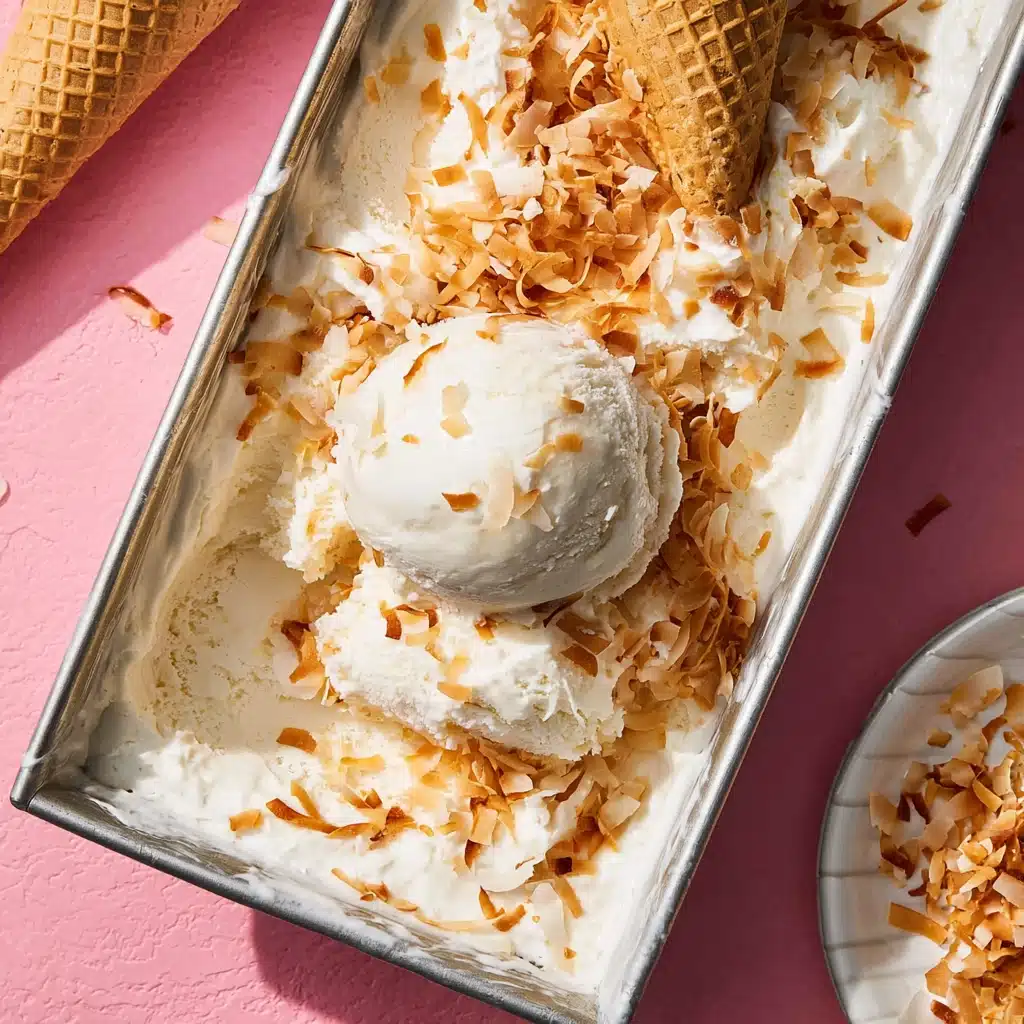 How to Make No Churn Coconut Ice Cream Recipe - Recipe Image