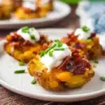 Cheesy Bacon Loaded Smashed Potatoes Recipe