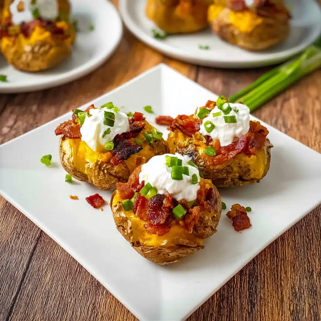 Cheesy Bacon Loaded Smashed Potatoes Recipe - Recipe Image