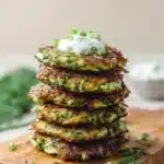 Vegan Zucchini Fritters with Garlic & Dill Recipe
