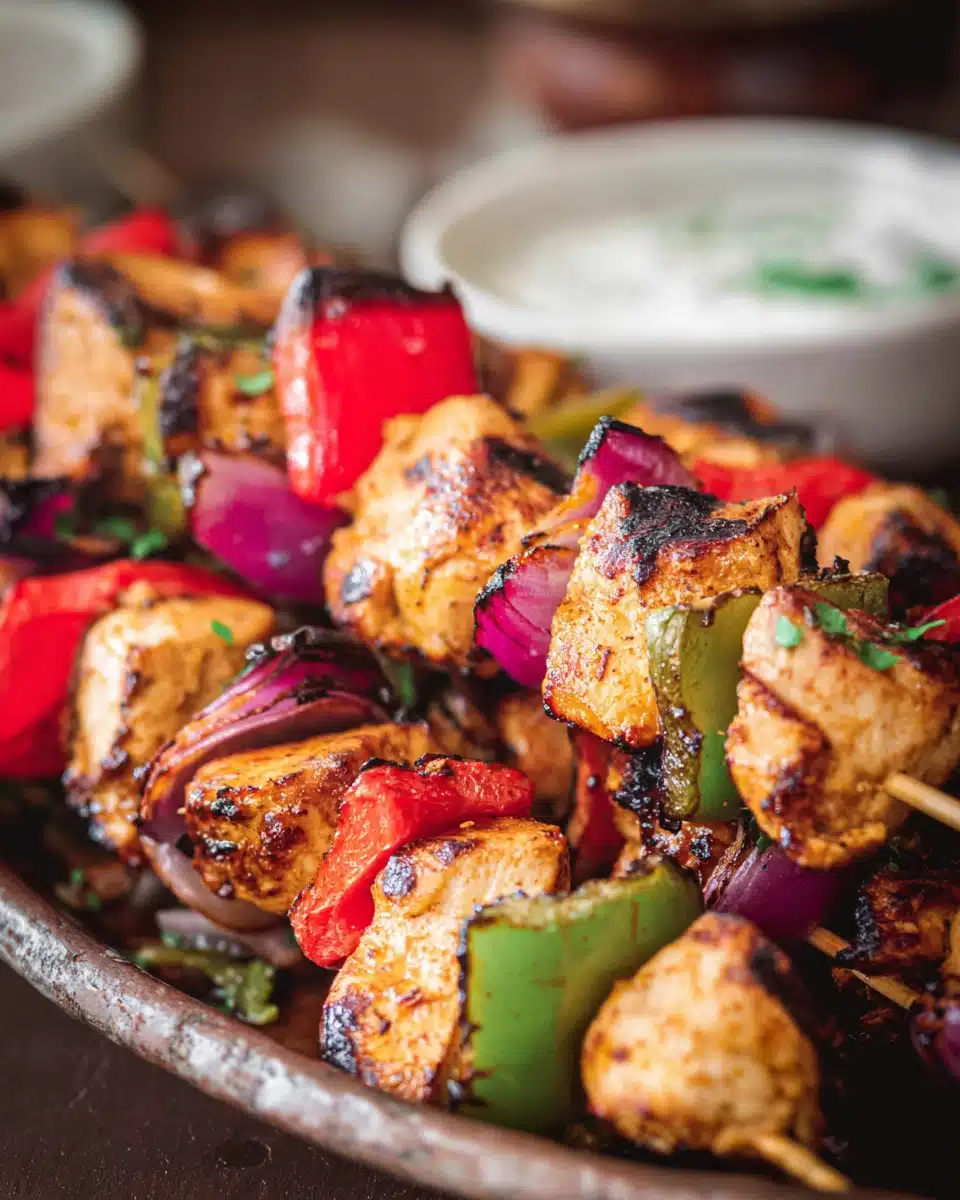 Grilled Chicken Kabobs with Zesty Garlic Marinade Recipe