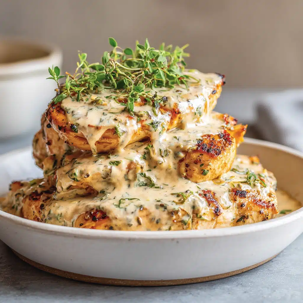 Creamy Boursin Chicken with Garlic Fine Herbs Recipe - Recipe Image